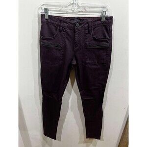 Sanctuary Denim Jeans Size 27 Maroon Ace Utility Midrise Zipper Pockets Grunge